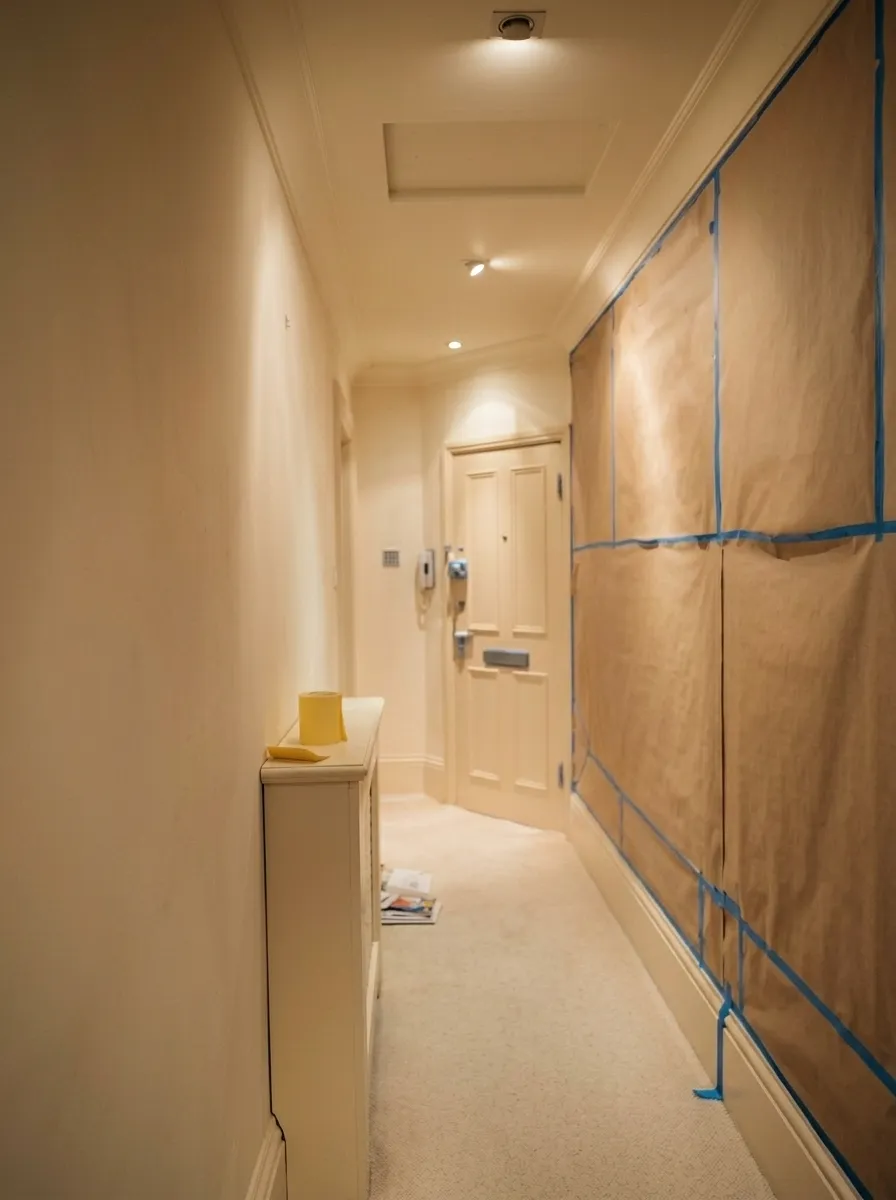 Hallway painting — before