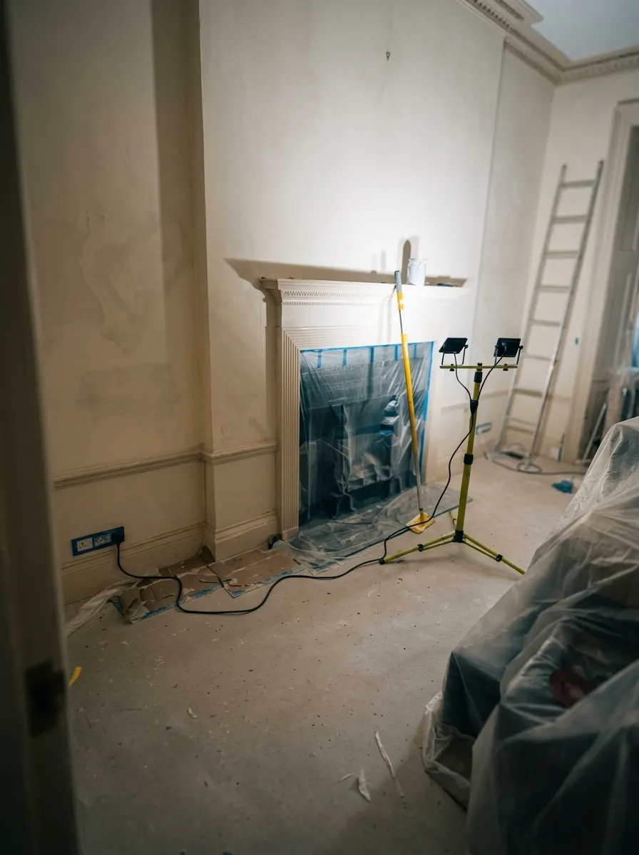Interior painting — before