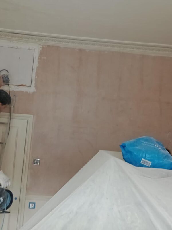 Wall Preparation & Wallpaper Installation — before
