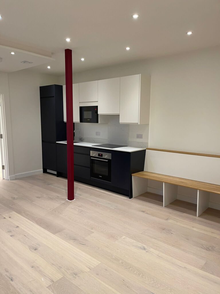 Renovated kitchen and open living area